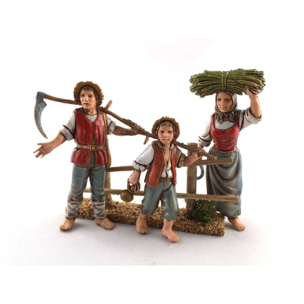 10 cm peasant family - Landi Moranduzzo figurines