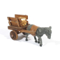 Small cart with donkey and straw