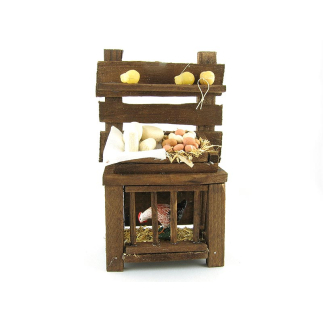 Egg and chicken sales counter for 12 cm figures