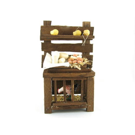 Egg and chicken sales counter for 12 cm figures