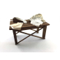 Tavolo con impasto di farina per statuine presepe cm 12/13