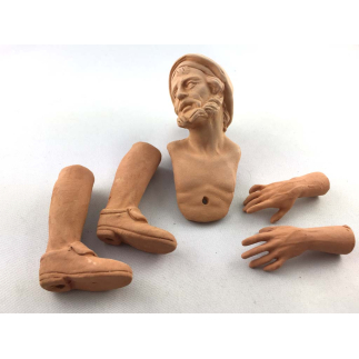 Head, Hands, Feet - Man with hat, 20 cm