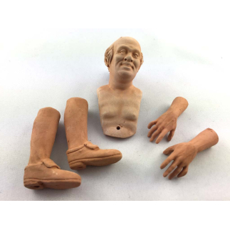 Head, Hands, Feet - Bald Man 20 cm