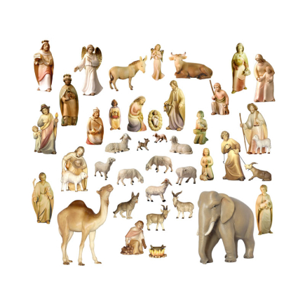 50-Piece Nativity Set Rudolf 9 cm