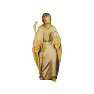 Shepherd with sheep and staff, Rudolf nativity scene, 9 cm