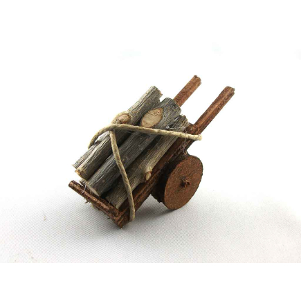 Firewood cart for 6/6.5 cm figures