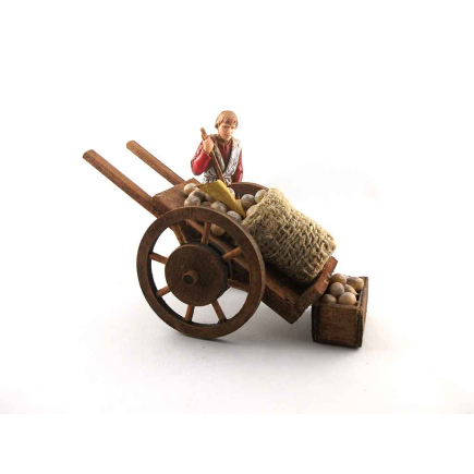 Potato cart for 10/12/13 cm figures with spoked wheel