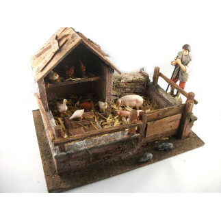 Chicken coop for 12–13 cm figures