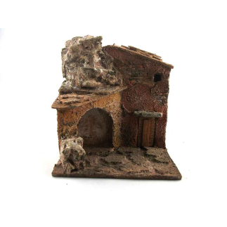 Nativity scene house, height 10/11 cm (for 3.5 cm figures)