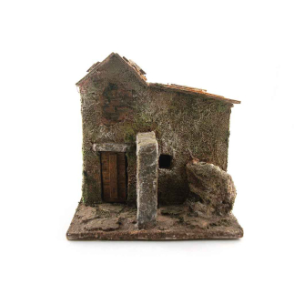 Nativity scene house, height 10/11 cm (for 3.5 cm figures)