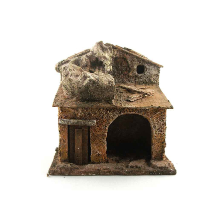 Nativity scene house, height 10/11 cm (for 3.5 cm figures)