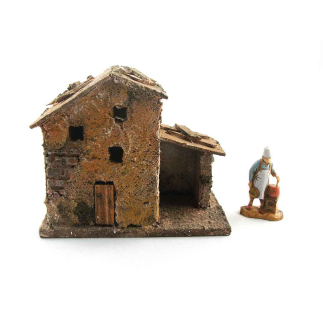 Nativity scene house, height 7/8 cm (for distant placement)