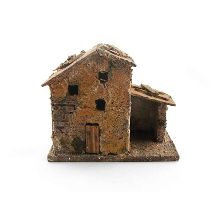 Nativity scene house, height 7/8 cm (for distant placement)