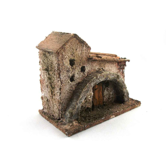Nativity scene house, height 7/8 cm (for background placement)