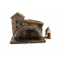 Nativity scene house, height 7/8 cm (for background placement)