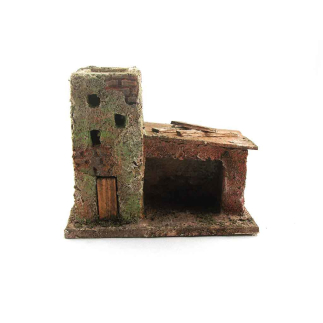 Nativity scene house, height 7/8 cm (for background use)