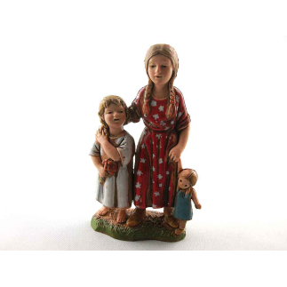 Girls with 10 cm doll - Landi Moranduzzo figurines