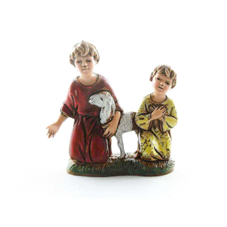 Children with lamb 10 cm - Landi Moranduzzo figurines