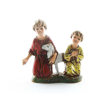 Children with lamb 10 cm - Landi Moranduzzo figurines