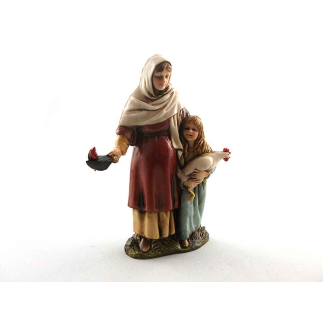 Peasant women, 3 figures, 10 cm - Landi Moranduzzo figurines