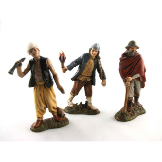 Oriental man, traveler, man with torch, 10 cm - Landi Moranduzzo figurines