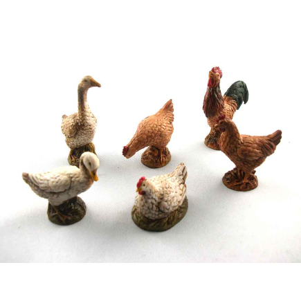 6 farm animals for 12 cm figures - Landi Moranduzzo figurines