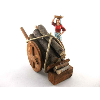 Wood cart for 10/12/13 cm figures