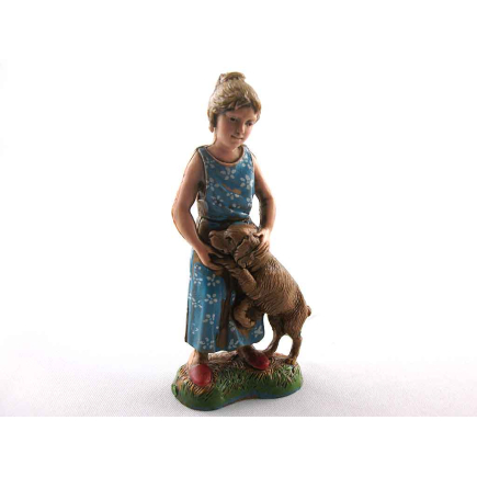 Girl with dog 10 cm - Landi Moranduzzo figurines
