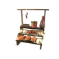 Tall cured meats counter for figures, cm 10-12-13