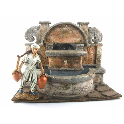 Fountain for nativity scenes with 10–12 cm figurines