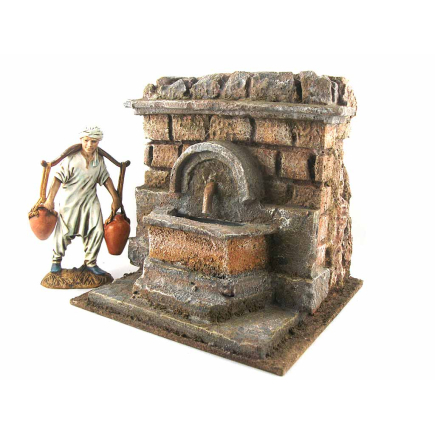 Fountain for nativity scenes with 10–12 cm figurines