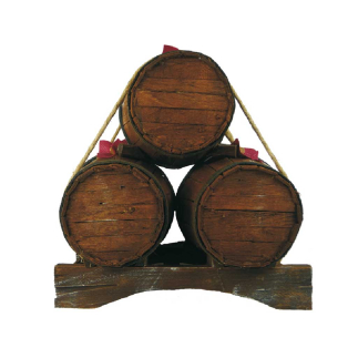 Set of three barrels for 10–15 cm figurines