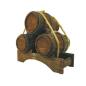 Set of three barrels for 6-6.5-10 cm figurines