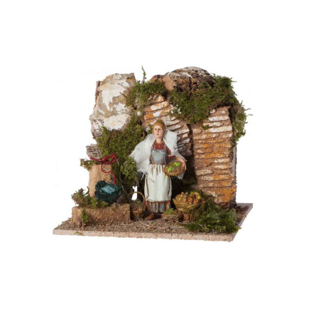 Woman selling fruit, moving Landi figurine
