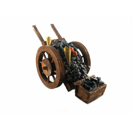 Mussel cart for 10-12-13 cm figurines, spoked wheel