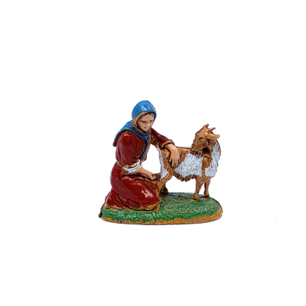 Various subjects - woman with goat, 6 cm - Landi Moranduzzo figurines