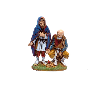 Various subjects - two beggars, 6 cm - Landi Moranduzzo figurines