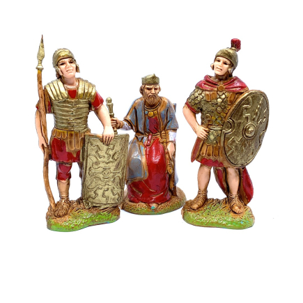 Herod and two soldiers, 6 cm - Landi Moranduzzo figurines