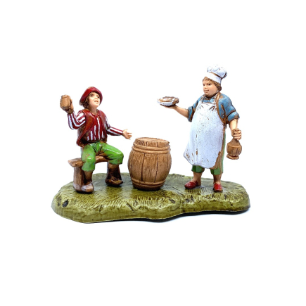 Groups of 6 subjects - innkeeper - 6 cm - Landi Moranduzzo figurines