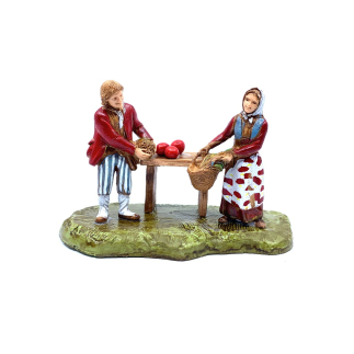 Groups of 6 figures - market - 6 cm - Landi Moranduzzo figurines