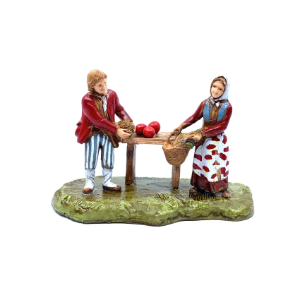 Groups of 6 figures - market - 6 cm - Landi Moranduzzo figurines