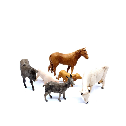 6 assorted animals, 6 cm - Landi Moranduzzo figurines