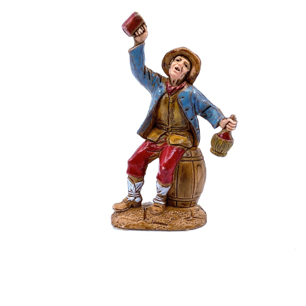 Neapolitan characters - drunk man 6 cm - Landi Moranduzzo figurines