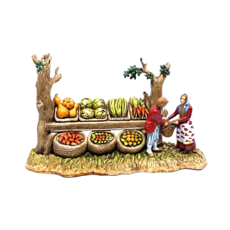 Fruit and vegetable vendor scene, 6 cm - Landi Moranduzzo figurines