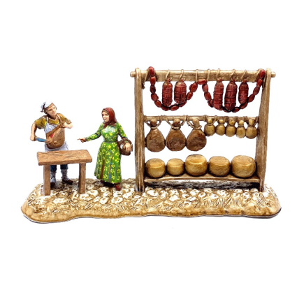 6 cm market scene - Landi Moranduzzo figurines