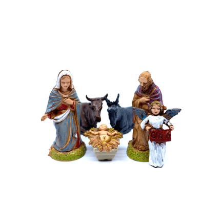 Nativity scene, 6 figures, 6 cm - Landi Moranduzzo figurines