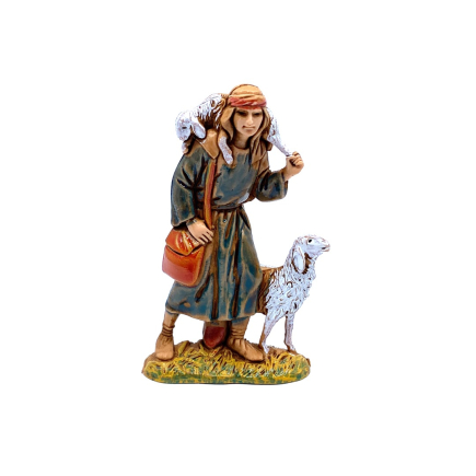 Good Shepherd with Palestinian sheep 6.5 cm - Landi Moranduzzo figurines