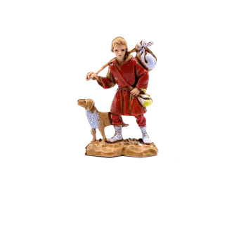 Man with dog and bundle, 3.5 cm - Landi Moranduzzo figurines