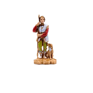 Man with dog, 3.5 cm - Landi Moranduzzo figurines