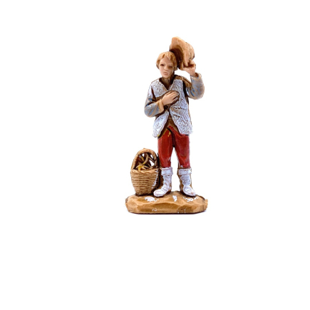 Young Man with Basket 3.5 cm - Landi Moranduzzo Figurines